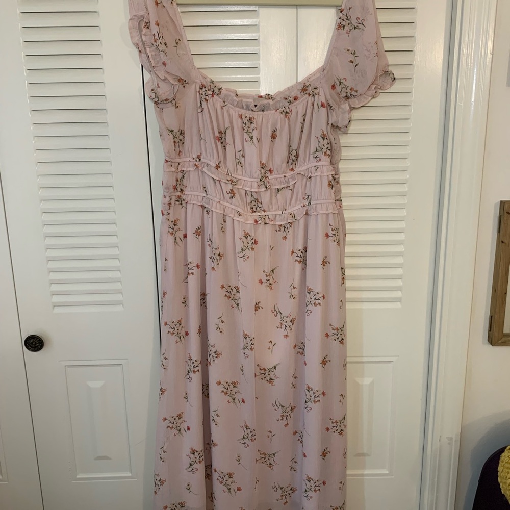 Trixxi Blush Floral Dress